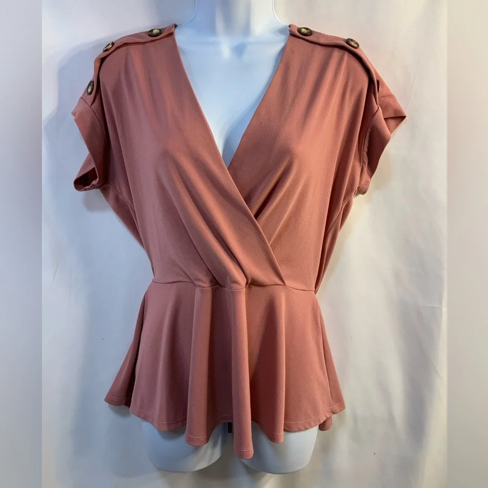 Faith & Joy Women’s Dusty Rose Top - Picture 6 of 6